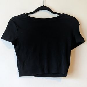 Simple Black Wild Fable Stretchy Crop Top